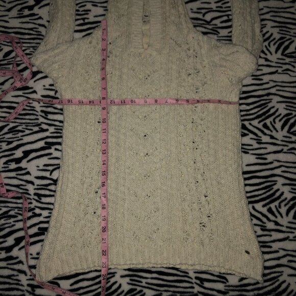 y2k style cream knit sweater - Picture 2 of 8